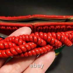 1940s-50s Telephone Cord Purse MCM Rainbow Red Yellow Green White Blue