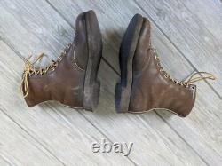 1950s vintage RED WING womens size 5 brown leather MOC TOE work boots boys 2 D