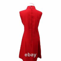 1960's Womens Med Raw Silk Peck & Peck Cocktail dress Vintage Party