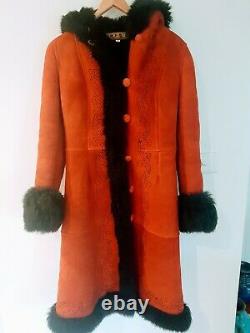 1970s Vintage Penny Lane Original Shearling Coat Jacket JJ Canada Size S Boho
