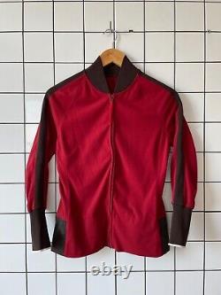 1999 Vintage Womens PRADA Jacket Track Top Bomber Coat Red Size M