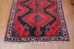 3x9 Geometric Vintage RED Wool Hand Knotted Runner Traditional Area Rug