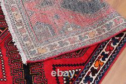 3x9 Geometric Vintage RED Wool Hand Knotted Runner Traditional Area Rug