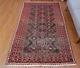 4x7 Vintage Red Hand Knotted Geometric Oriental Wool Traditional Carpet Area Rug