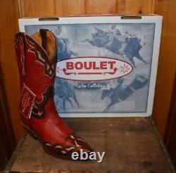 7.5C Boulet Vintage Style Red Boot