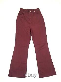 70s Vintage Wrangler Big Bell Bottoms Flare Jeans Womens Denim W24 High Rise