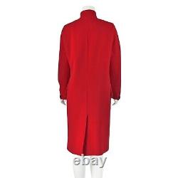 AKRIS Vintage Red Wool and Cashmere Blend Overcoat SIZE D36 US6