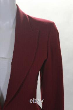 Alaia Womens Vintage Pointed Lapel One Button Blazer Red Size 8