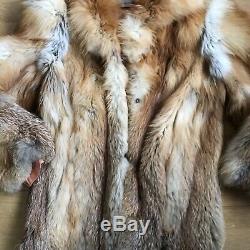 Anastasia Furs Real Red Fox Fur Coat Vintage VTG EUC