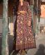 Anokhi Hand Block Print Indian Cotton Maroon Dress