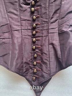 Antique MID To Late 1800's Victorian Women's Button Front Shirt Blouse, Xs