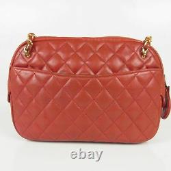 Auth CHANEL Vintage CC Matelasse Quilted Leather Chain Shoulder Bag 16792bkac