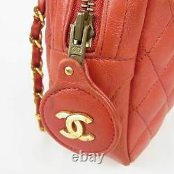 Auth CHANEL Vintage CC Matelasse Quilted Leather Chain Shoulder Bag 16792bkac