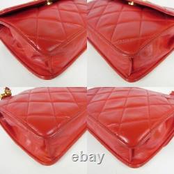 Auth CHANEL Vintage Matelasse Leather Chain Shoulder Bag 16712bkac