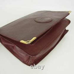Auth Cartier Vintage Must Logo Leather Tote Hand Clutch Bag 4P Set 17506bkac
