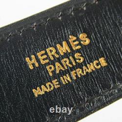 Auth HERMES Vintage Constance Box Calf Leather Belt Sz 76 Bordeaux 18350bkac