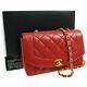 Authentic Chanel Quilted Chain Shoulder Bag Red Caviar Skin Vintage Ghw A41169j