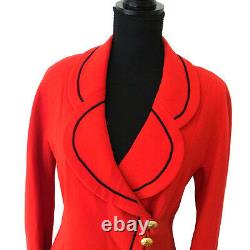 Authentic CHANEL Vintage CC Logos Button Long Sleeve Jacket Red Y02153b