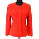 Authentic Chanel Vintage Cc Logos Button Long Sleeve Jacket Red Y02323e