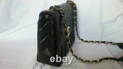 Authentic Chanel Black Quilted Lambskin Vintage Classic Single Flap Bag