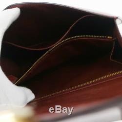 Authentic HERMES CONSTANCE Shoulder Bag Burgundy Box Calf Vintage AK26096c