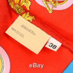 Authentic VERSACE Vintage Long Sleeve Tops Shirt Tops Orange Silk #38 AK31946