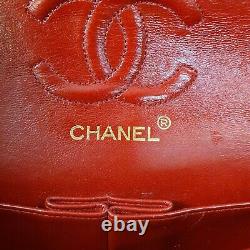 Authentic Vintage 1986 Chanel 2.55 Classic Small Double Flap Red Bag