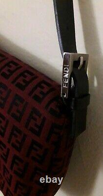 Authentic Vintage Fendi Baguette Red & Black Serial #36778BR000029 Made In Italy