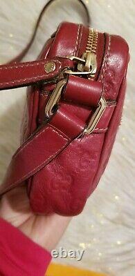 Authentic vintage gucci guccisima red leather Crossbody bag