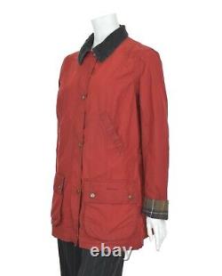 BARBOUR Women's Vintage Beadnell Red Wax Tartan LWX0155RE72 Size 18UK / 14US
