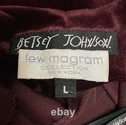 BETSEY JOHNSON VTG 80s 90s Lew Magram Stretch Velvet Maxi Dress Open Back S M L
