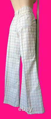 BIG E Vintage Levi BELL Bottoms 60s 70s flare pant jean disco for GALS white red