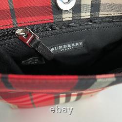 BURBERRY Vintage Rare Red Check Tote