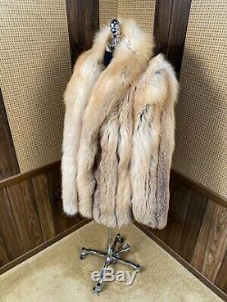Beautiful Vintage Golden Island Red Fox Fur Coat Jacket Stroller Small 4 6