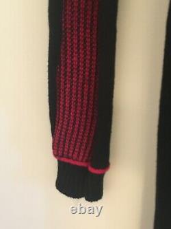 Betsey Johnson Vintage Sex Pot Sweater Dress Black Red Size M Long Sleeve