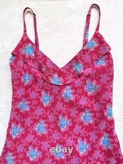 Betsey Johnson Vintage Sundress, SMALL, Red Pink Blue Yellow Floral, Rare, EUC