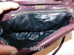 Bottega Veneta Vintage Burgundy Intrecciato Woven Leather Flap Crossbody Bag