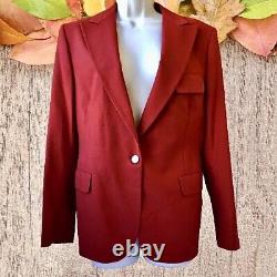 Burberry Patrick James Vintage Red Wool Blazer Jacket Womens Small or Medium