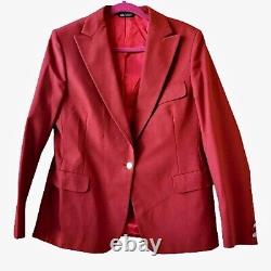Burberry Patrick James Vintage Red Wool Blazer Jacket Womens Small or Medium