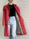 Burberry Trench Coat Vintage Red Women 10 Uk (38 Eur) (6 Us) Check