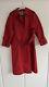 Burberry Women Vintage Red Cotton Blend Check Haymarket Trench Coat Uk 8 Petite