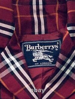 Burberry of London Vintage Red/Black Plaid Women's Jacket Sz2