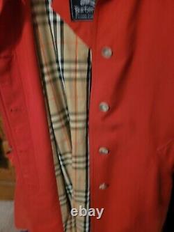 Burberrys Vintage Prorsum Trench Womens Red Size 14 Petite