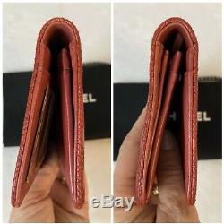 CERTIFIED AUTH. CHANEL Red Quilted Long WalletUS SELLER