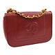 Chanel Cc Logos Single Chain Shoulder Bag Red Leather Vintage 0666124 Rk13510d