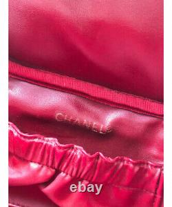 CHANEL Caviar Skin Vanity Bag Red 90's Vintage