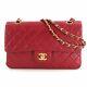 Chanel Matelasse 25 Chain Shoulder Bag Leather Red A01112 Vintage 90109404