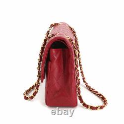 CHANEL Matelasse 25 Chain Shoulder Bag Leather Red A01112 Vintage 90109404