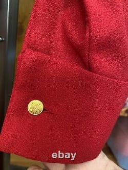 CHANEL Red Wool, Vintage Cocktail Luncheon Dress
