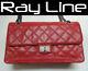 Chanel Shoulder Bag Vintage Classic Jumbo Red Rare Mint(used) 100% Authentic
